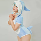 Femboy wear a kawaii shark bodysuit lingerie