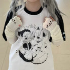 Femboy wear a white cut cat fingerless gloves