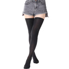 Femboy wear black extra long thigh high socks