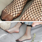 Femboy wear black fishnet short socks set