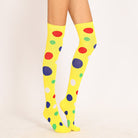 Femboy wear colorful polka dot thigh high socks femboy fashion