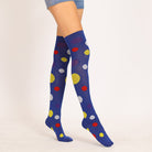 Femboy wear colorful polka dot thigh high socks for femboy