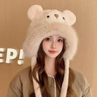 Femboy wear cute furry bear hat for femboy