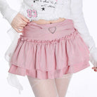 Femboy wear sweet heart pink skirt
