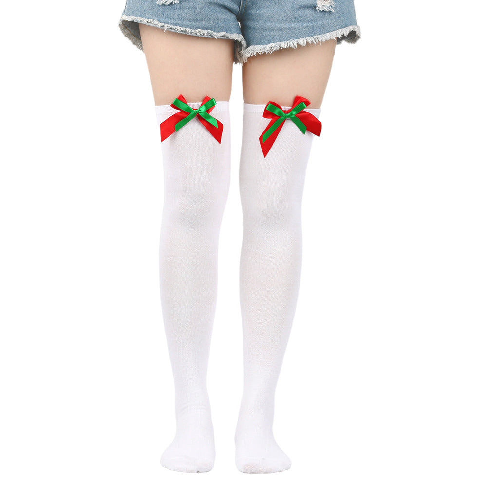 Femboy wear cute sexy femboy christmas thigh high socks with bow