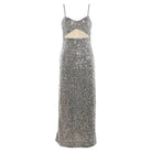 Femboy wear cute slim silver glitter slip dress femboy fashion