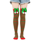 Femboy wear cute sweet femboy christmas thigh high socks with bow