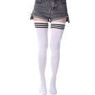 Femboy wear extra long thigh high socks side for femboy