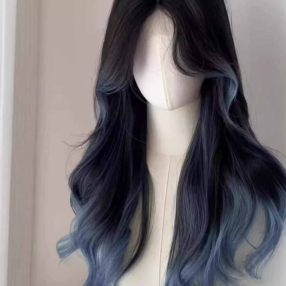 Femboy wear femboy ash blue highlight body wave wig femboy fashion