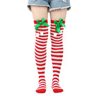 Femboy wear femboy christmas thigh high socks with bow