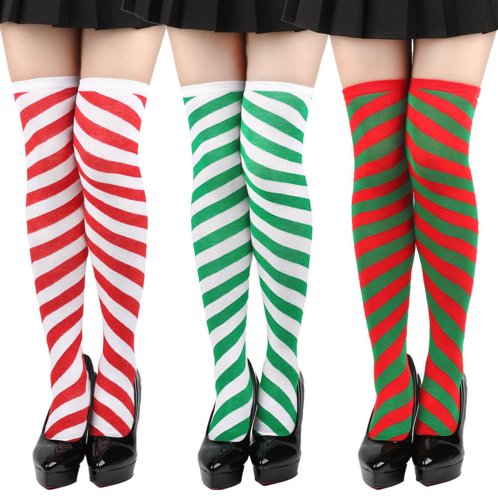 Femboy wear femboy christmas thigh high socks