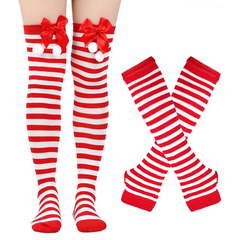 Femboy wear femboy christmas thigh highs and arm warmers set femboy fashion