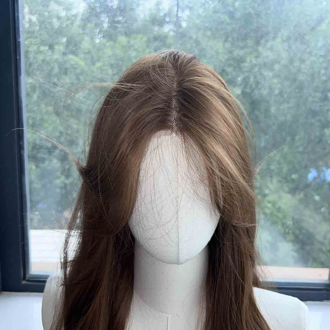 Femboy wear femboy light brown water wave lace front wig femboy fashion