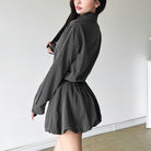 Femboy wear femboy long sleeve schoolgirl dress side