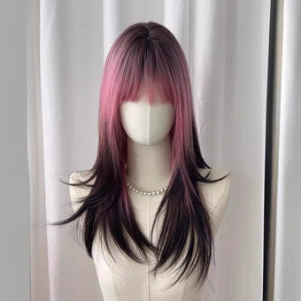 Pink-Black Gradient Femboy Wig