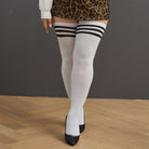 Femboy wear femboy plus size thigh high socks for femboy