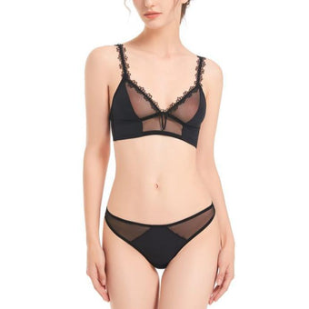 Femboy Sexy See Through Bra and Panty Set
