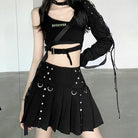 Femboy wear gothic black pleated skirt femboy fashion