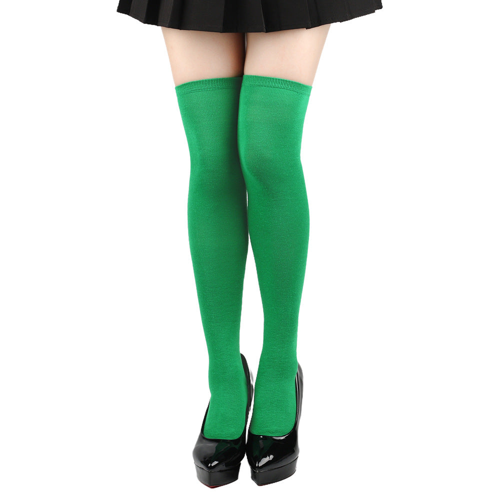 Femboy wear green femboy christmas thigh high socks