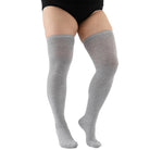 Femboy wear grey femboy plus size thigh high socks