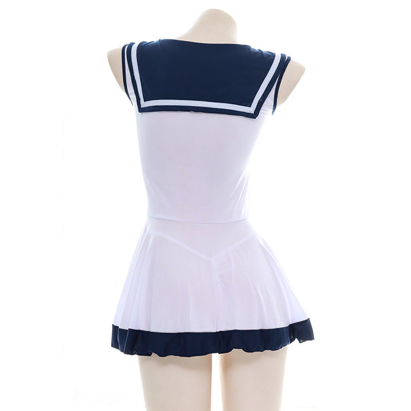 Femboy wear kawaii sailor lingerie back