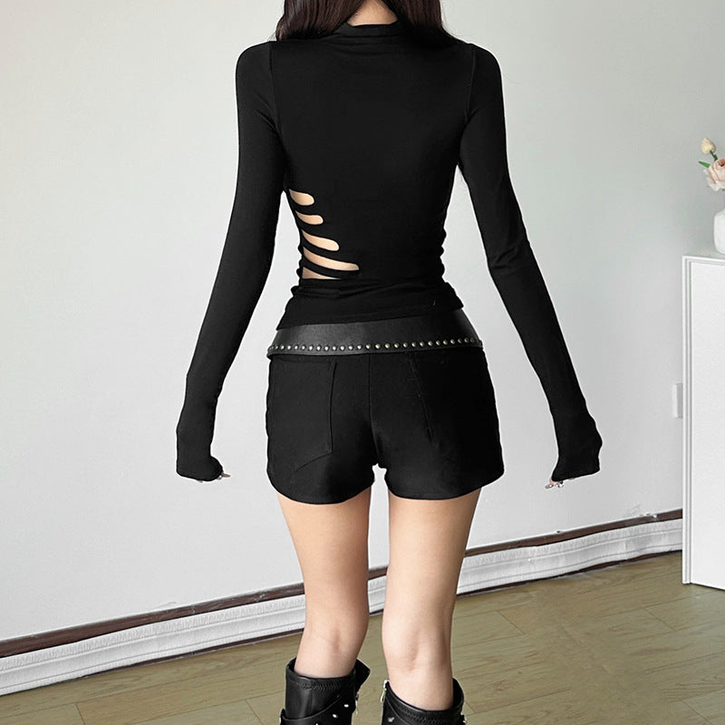 Femboy wear mock neck long sleeve top femboy fashion