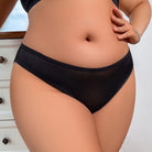 Femboy wear plus size sexy black mesh panties for femboy