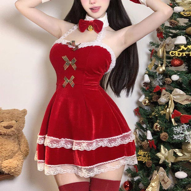 Femboy wear plus size sexy christmas dress