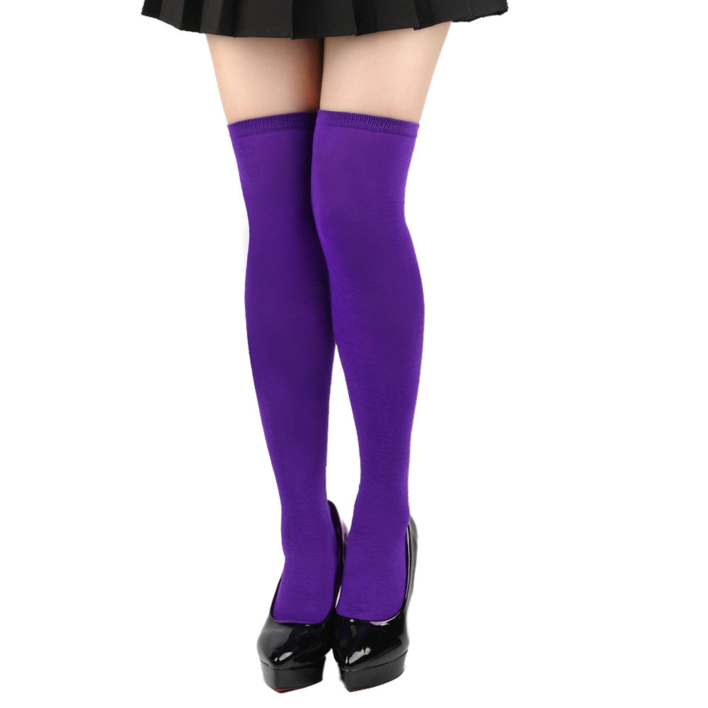 Femboy wear purple femboy christmas thigh high socks