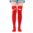 Femboy wear red femboy christmas thigh high socks with bow