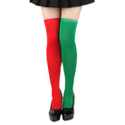 Femboy wear red green femboy christmas thigh high socks