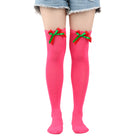 Femboy wear rose femboy christmas thigh high socks with bow