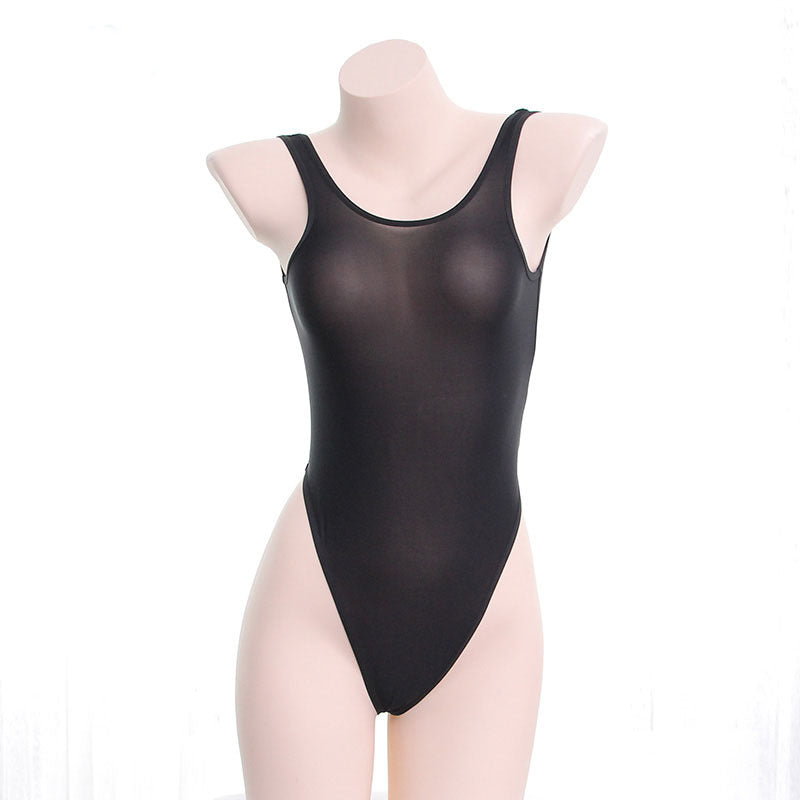 Femboy wear sexy backless bodysuit lingerie front