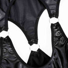 Femboy wear sexy black cut out bodysuit lingerie detail