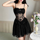 Femboy wear sexy black lace corset dress