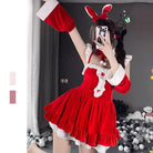 Femboy wear sexy bunny backless christmas dress femboy fashion