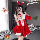 Femboy wear sexy bunny backless christmas dress front