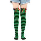 Femboy wear sexy femboy christmas thigh high socks with bow for femboy