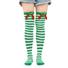 Femboy wear sexy femboy christmas thigh high socks with bow