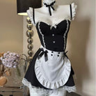 Femboy wear sexy plus size black maid lingerie for femboy