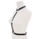 Femboy wear sexy punk leather body harness side