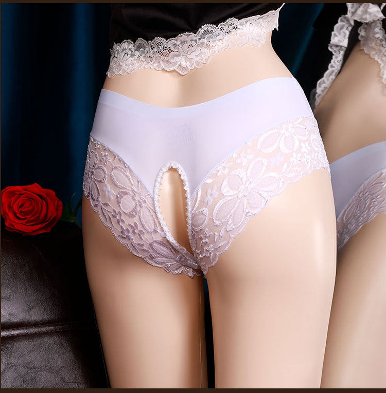 Femboy wear sexy sissy crotchless panties back