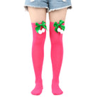 Femboy wear sexy sweet femboy christmas thigh high socks with bow for femboy