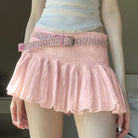 Femboy wear sexy sweet pink pleated short skirt