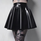 Femboy wear sweet black pu leather short skirt for femboy