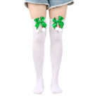 Femboy wear sweet cute femboy christmas thigh high socks with bow femboy fashion