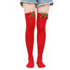 Femboy wear sweet femboy christmas thigh high socks with bow for femboy