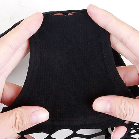 Femboy wear sweet hollow out fishnet panties detail