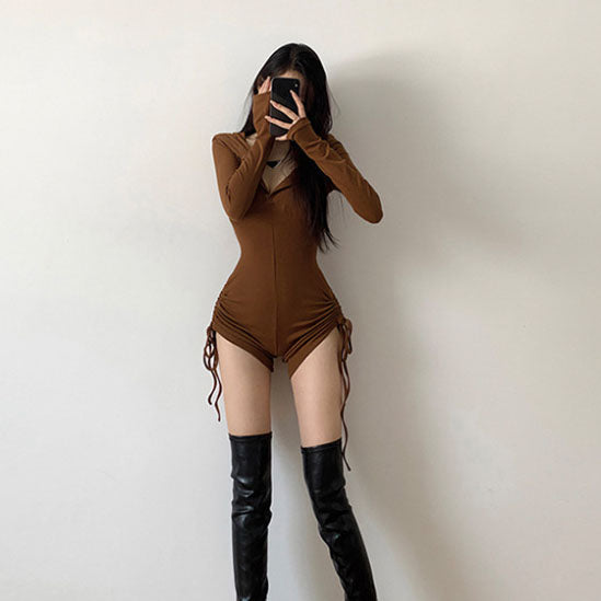 Femboy wear sweet long sleeve hooded romper for femboy