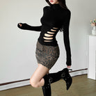 Femboy wear sweet mock neck long sleeve top femboy fashion